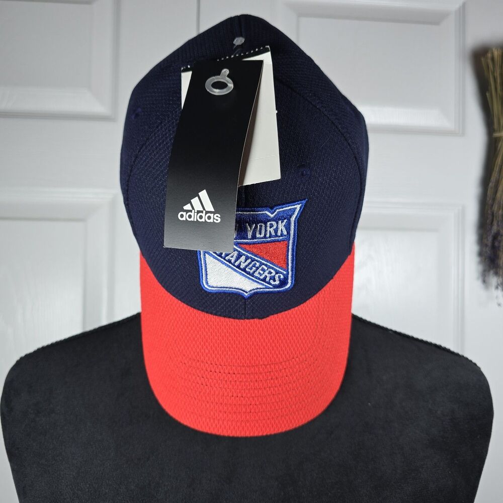 Adidas New York Ranger S/M Mens Hat Cap Coach Stretch Flex Fitted NHL NWT